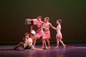 Kids performance on stage in dance